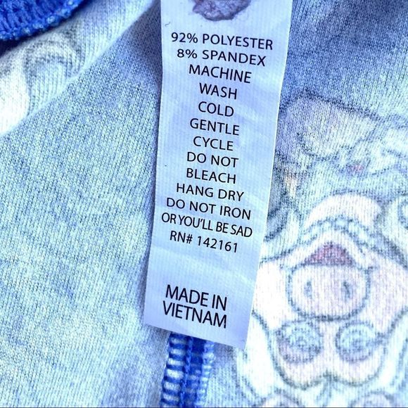 Lularoe Disney Miss Piggy Muppets Blue Tall and Curvy Leggings - Picture 3 of 8